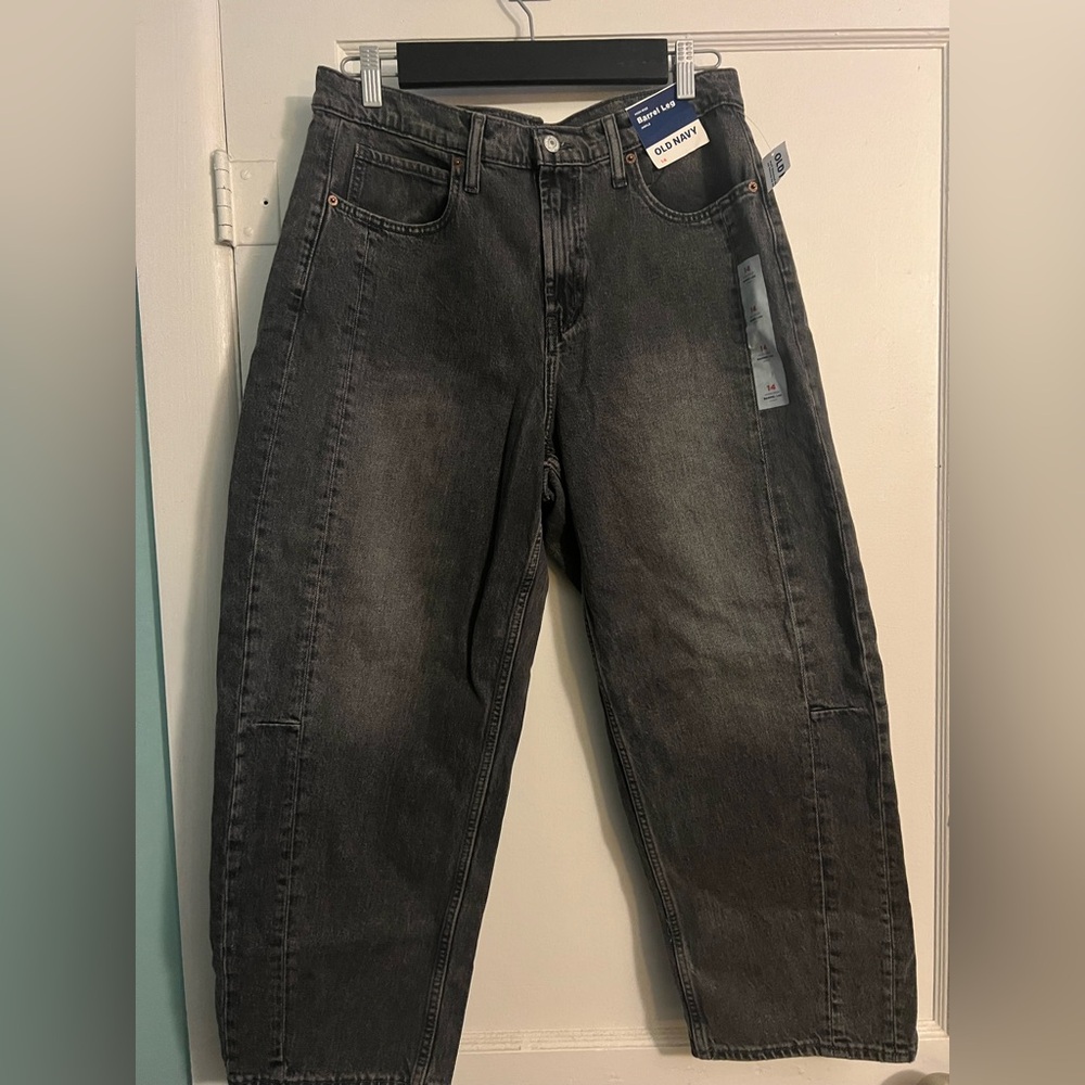 Old Navy Women’s Charcoal Barrel Jeans